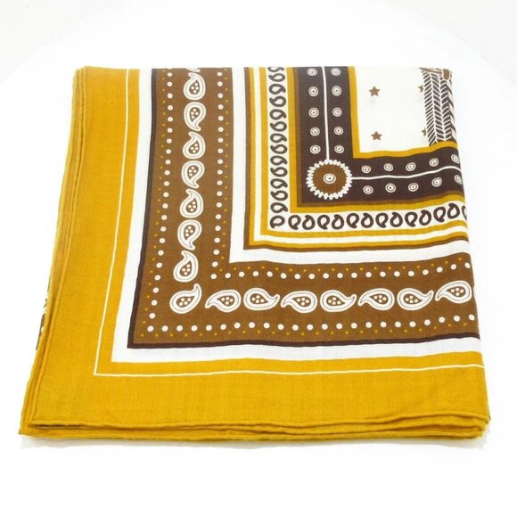 HERMES Carrejean/Shawl Carre 140 H243870S Yellow Brown White Cashmere Silk - Picture 1 of 9